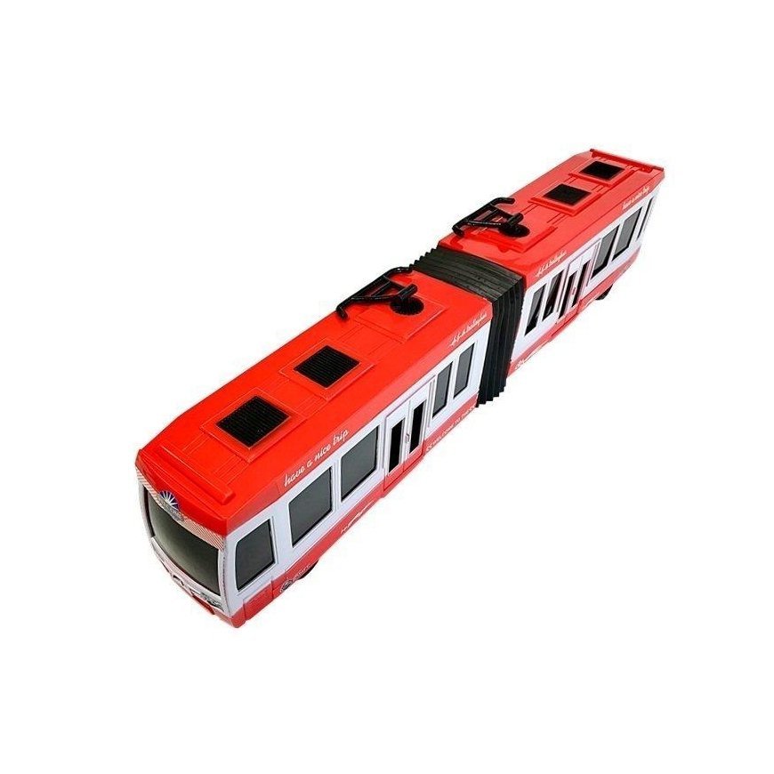 Lean Cars Šarnyrinis autobusas su frikcine pavara raudona – 5