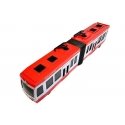 Lean Cars Articulated bus with friction drive red Lean Cars Articulated bus with friction drive red