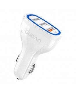 Dudao R7S car charger, 3x USB, 18W (white)