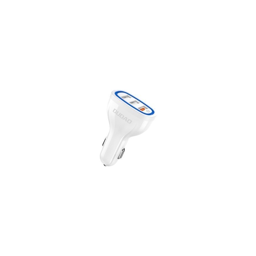 Dudao R7S car charger, 3x USB, 18W (white) – 2