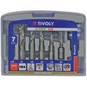 Grąžtas Tivoly Metalo grąžtų rinkinys 3-10mm, 7vnt, HSS, 1/4" kotelis, "Half-box"