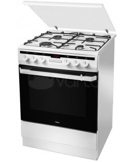 Viryklė Kitchen Amica 618GEH3.33HzpTaN(W) (dujinė viryklė, elektrinė, 600 mm)