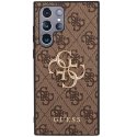 Dėklas Guess case for Samsung Galaxy S23 Ultra GUHCS23L4GMGBR ruda hardcase 4G Big Metal Logo