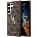 Case Guess case for Samsung Galaxy S23 Ultra GUHCS23L4GMGBR brown hardcase 4G Big Metal Logo Case Guess case for Samsung Galaxy S23 Ultra GUHCS23L4GMGBR brown hardcase 4G Big Metal Logo