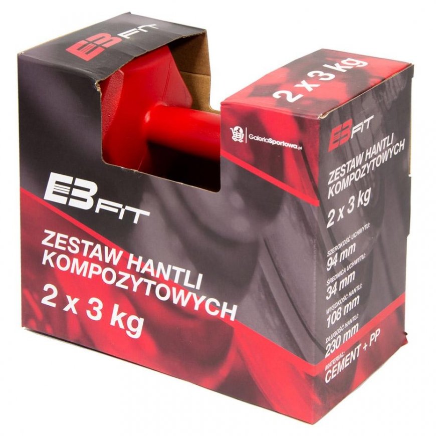 Terg Dumbbell set EB Fit, 2x3kg, red – 5