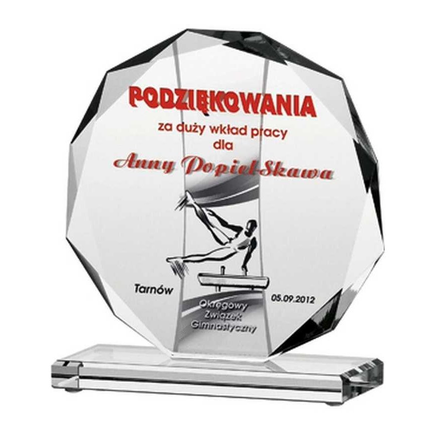 Tryumf Graviruotas stiklo trofėjus + dažų užpildas – 4
