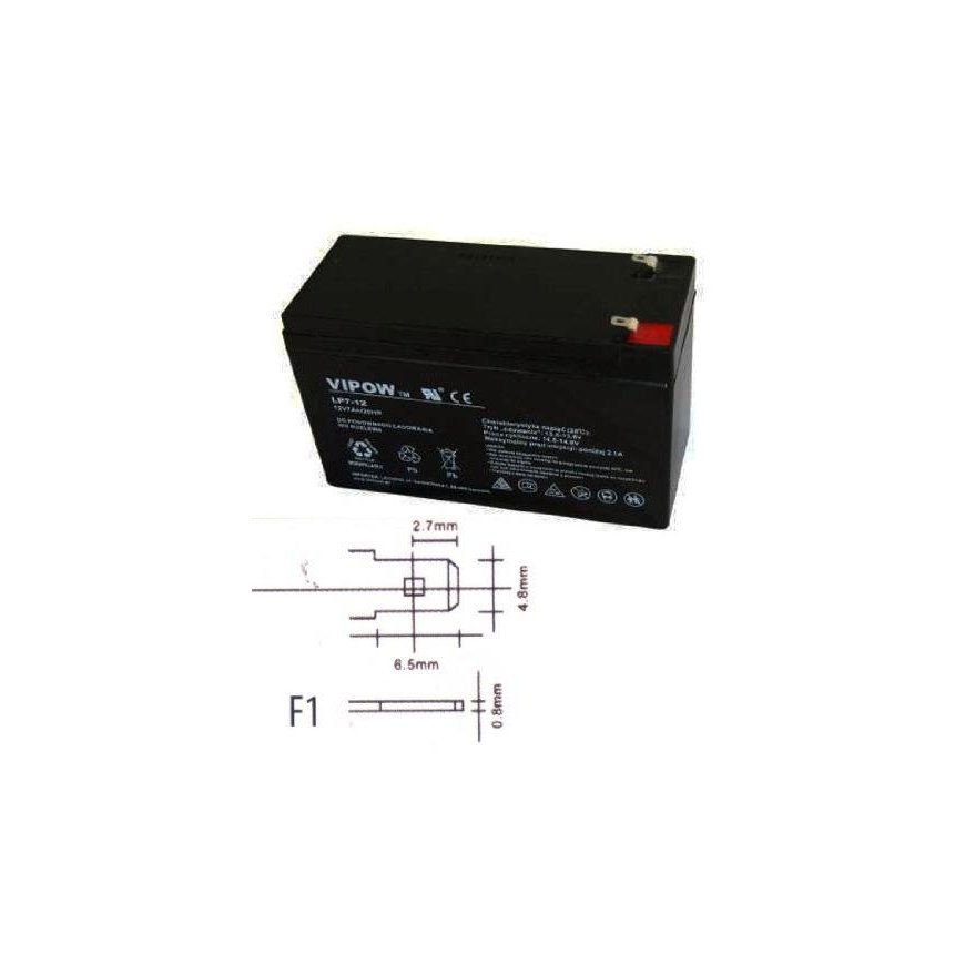 VIPOW Lead battery VIPOW 12V 7