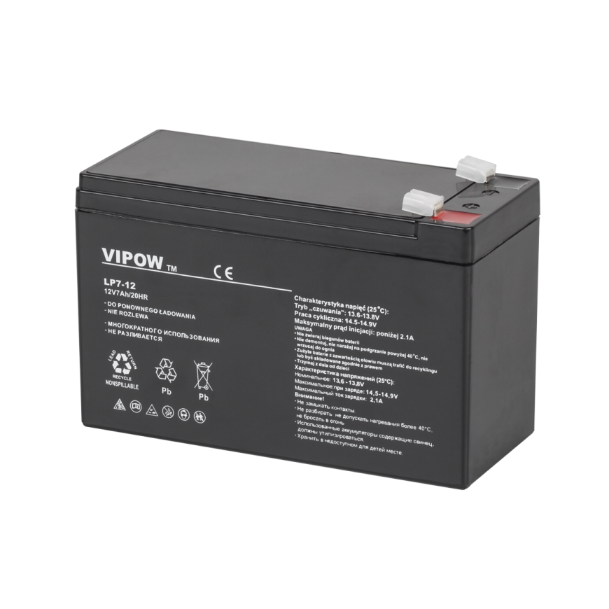 Švino akumuliatorius VIPOW 12V 7.0Ah – 3