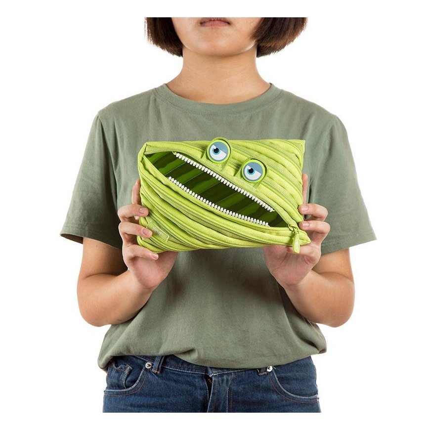 Penalas-pieštukinė ZIPIT Wildlings Jumbo Pouch, ZTMJ-WD-ALI, žalios sp. – 2