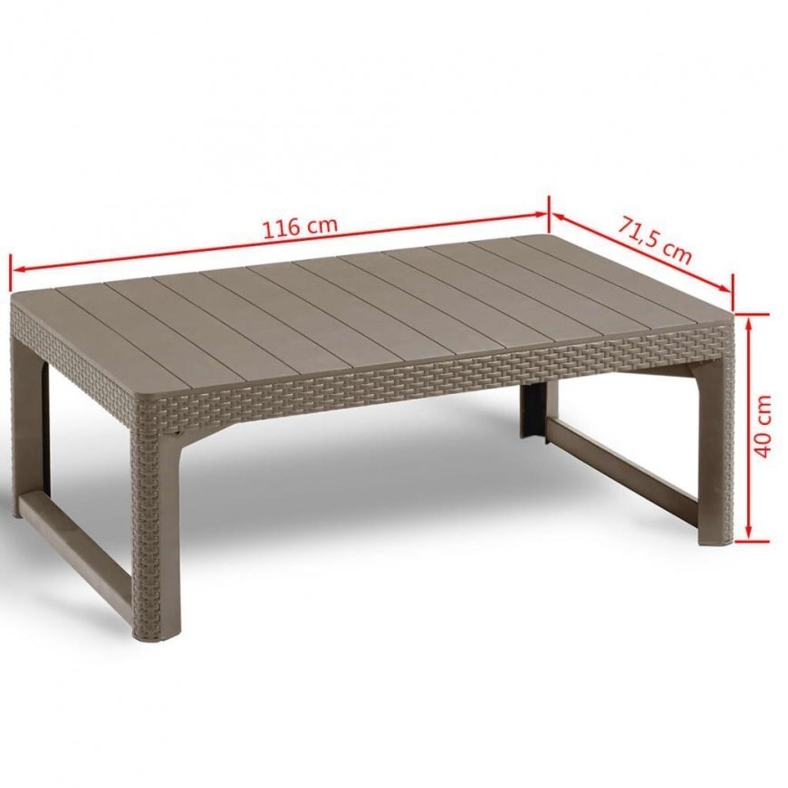 Keter garden table lyon, cappuccino color – 5