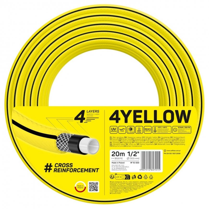 Sodo žarna Cellfast 4YELLOW 1/2" 20m