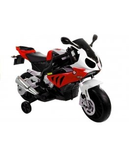 Lean Cars Vaikiškas akumuliatorinis motociklas BMW S1000RR, raudonas