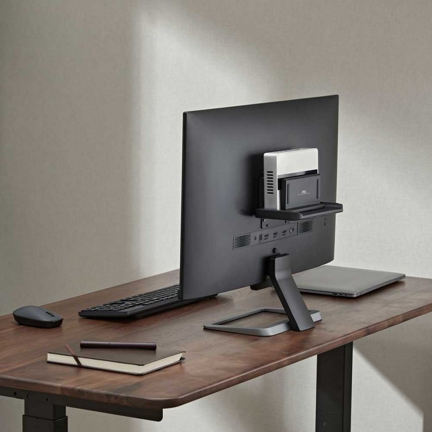 Maclean Thin-Client / mini PC terminal holder, black, suitable for VESA mounts, free standing, MC-454 – 3