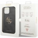 Guess dėklas, skirtas iPhone 15 Pro Max 6,7" GUHCP15X4GMGGR pilkas HC PU odos 4G metalinis logotipas