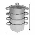 King Hoff STEAM POT KINGHOFF 5 ELEM. 18cm KH-3317 King Hoff STEAM POT KINGHOFF 5 ELEM. 18cm KH-3317