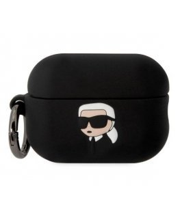 Karl Lagerfeld case for Airpods Pro 2 KLAP2RUNIKK black 3D Silicone NFT Karl