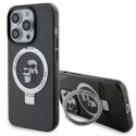 Karl Lagerfeld Apple iPhone 15 Pro Max Ringstand Karl and Choupette MagSafe Case Black