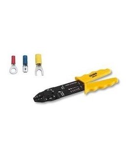 Užspaudimo replės 220mm izoliuotiems terminalams 1,5/2,5/6 mm2, kerpa M2.6-M5.0. nužievina 0,75-6,0 mm2. Irimo blisteryje