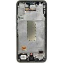 Dėklas LCD ekranas + jutiklinis blokas + priekinis dangtelis „Samsung A346B Galaxy A34 5G Awesome Graphite“ (paslaugų paketas)
