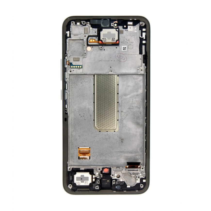 Dėklas LCD ekranas + jutiklinis blokas + priekinis dangtelis „Samsung A346B Galaxy A34 5G Awesome Graphite“ (paslaugų paketas) – 3