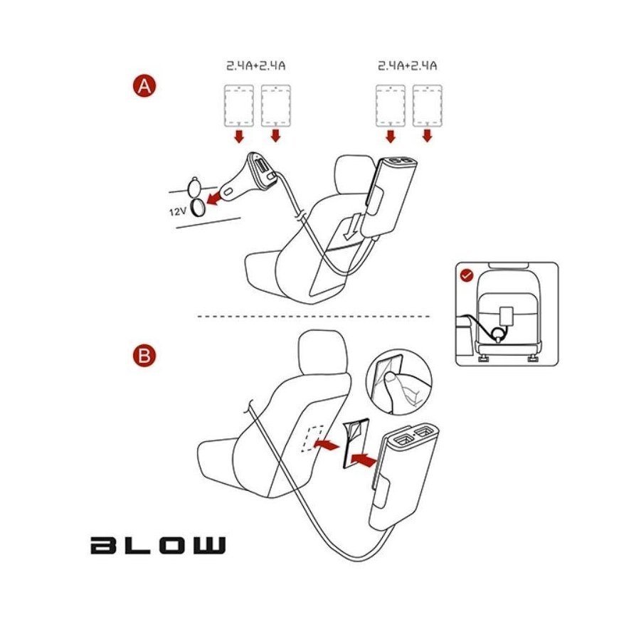 Blow car charger 4xUSB 9.6A – 2