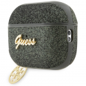 Ausinės Guess Dėklas Guess GUAP2GLGSHA Apple AirPods Pro 2 dangtelis žalias/khaki Glitter Flake 4G Charm