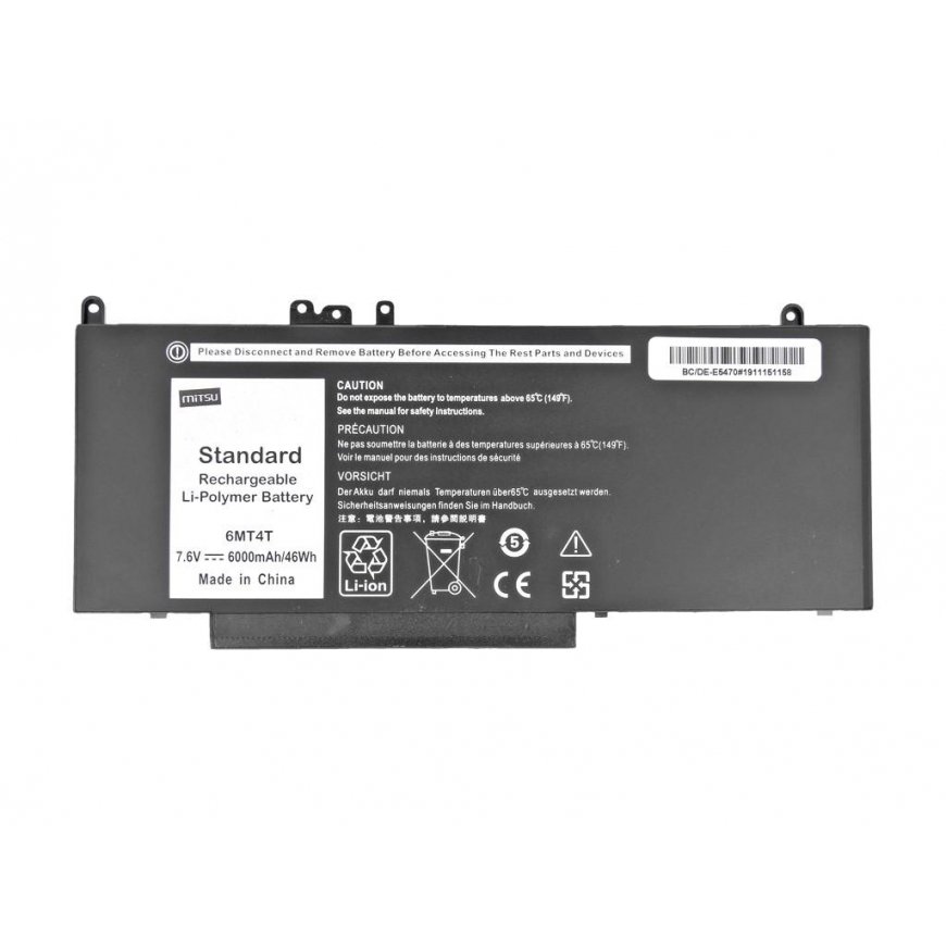 Mitsu „Dell Latitude E5470“, E5570 6000 mAh (46 Wh) 7,4–7,6 volto akumuliatorius – 2