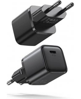 Joyroom greitas sieninis įkroviklis C tipo USB 20 W maitinimo tiekimo greitas įkrovimas 3.0 AFC juodas (L-P202)