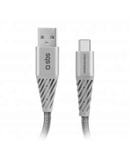 SBS TECABLEUNRETCK USB kabelis 1,5 m USB A USB C Sidabras