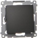 Kontakt-Simon Simon 54 Single switch button without icon (module) 10AX 250V quick connector black mat DP1.01 / 49
