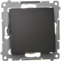 Kontakt-Simon Simon 54 Single switch button without icon (module) 10AX 250V quick connector black mat DP1.01 / 49
