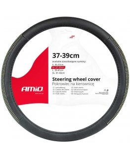 Car steering wheel cover m 37-39cm swc-44-m amio-02985