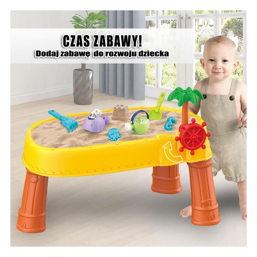 WOOPIE Water Table 2in1 Sandbox Pirate Ship 8 Accessories – 4