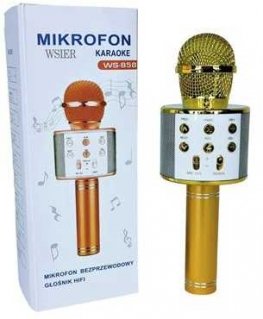 Wk Zabawki Microphone W&K Toy Microphone JYWK369-1 Gold