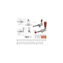 Piher PUSH-PULL lever clamp M6, 64mm, max 90kg Piher PUSH-PULL lever clamp M6, 64mm, max 90kg