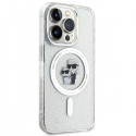 Karl Lagerfeld dėklas, skirtas iPhone 15 Pro 6,1" KLHMP15LHGKCNOT skaidrus HC Magsafe IML KC Glitter