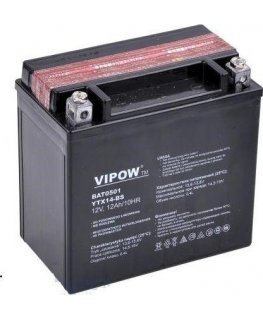 Lead battery for motorcycles MC VIPOW - 12V 12Ah