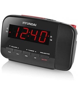 Clock with radio HYUNDAI RAC481PLLBR Black/Red