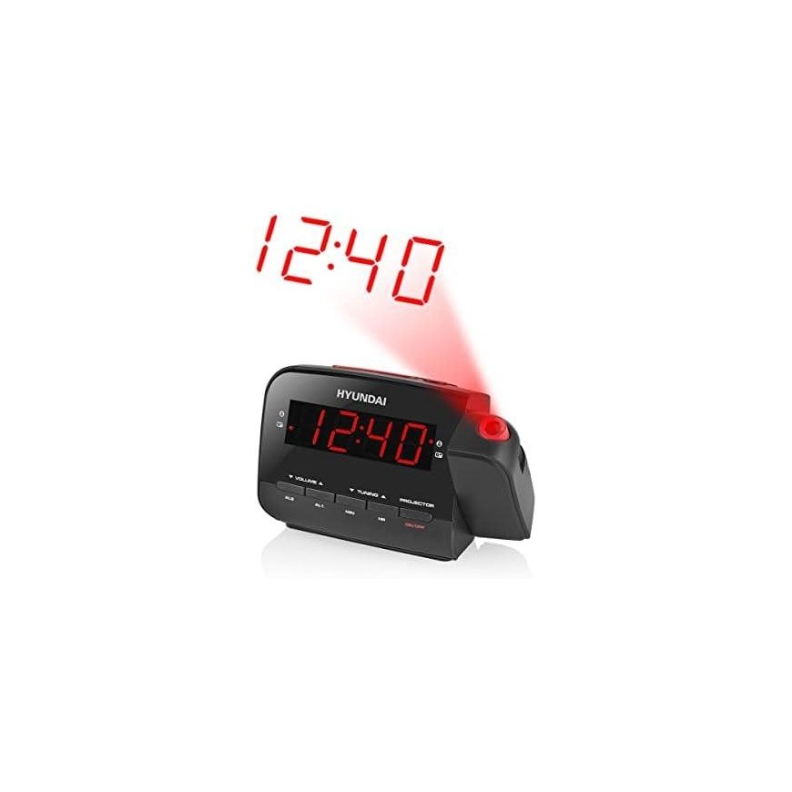 Laikrodis su radiju HYUNDAI RAC481PLLBR Juodas/Raudona – 4
