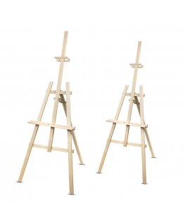 WOODOK double wooden painting easel 2 pcs 178 cm, stable beech wood, natural eco wood, for adults and children
