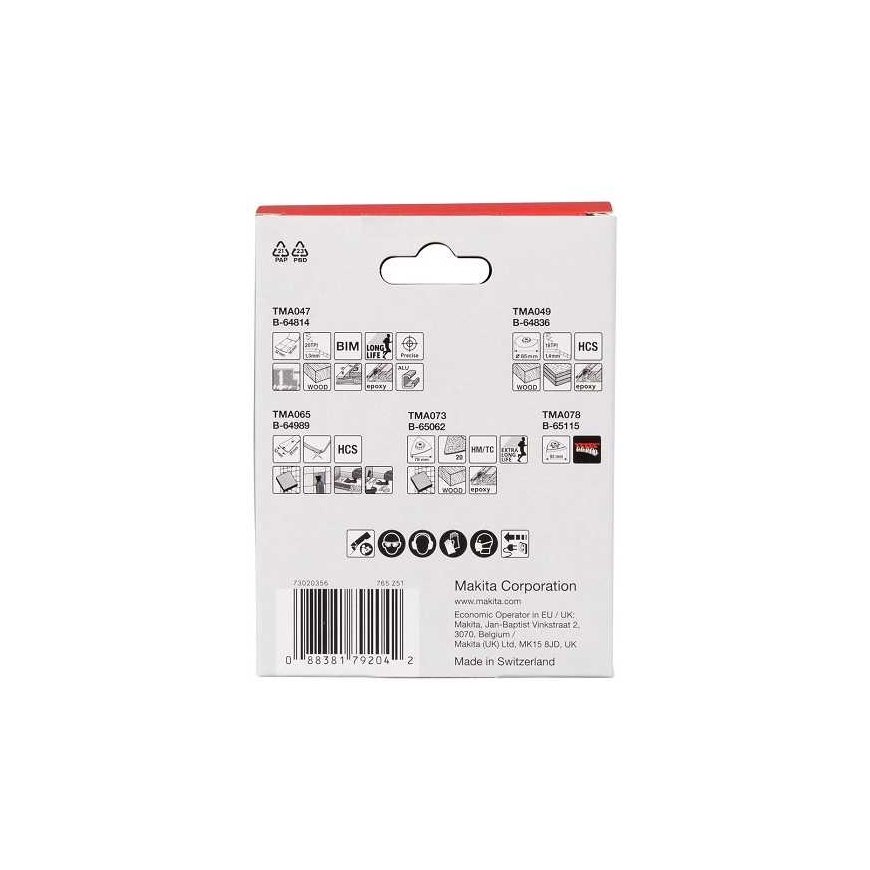 kompleksas 5 vnt. pjovimo diskai įvairiems įrankiams, STARLOCK, Makita [E-16994] – 3