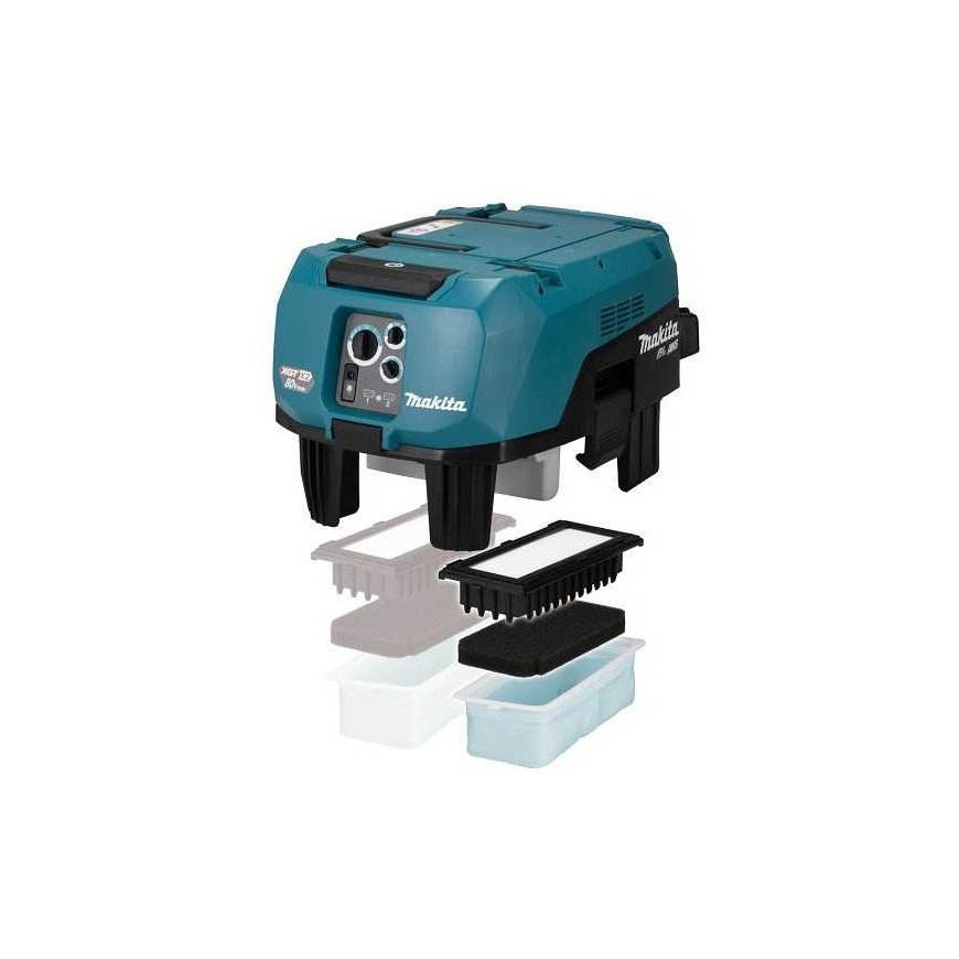 pramoninis šlapio ir sauso akumuliatoriaus dulkių siurblys, 2x40V max XGT, Makita [VC006GMZ01] Li-Ion, AWS – 4