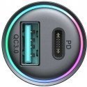 Car charger Joyroom JR-CCN04 USB-C/USB-A 60W black