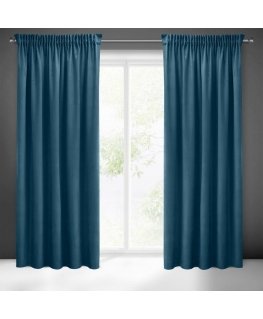 Eurofirany PIERRE CARDIN SIBEL Night curtain made of soft velvet, 260 g/m2, 140X270 cm, band / tunnel / hooks, color: dark blue