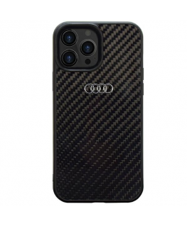 Case Audi Carbon Fiber iPhone 14 Pro Max 6.7" black|black hardcase AU-TPUPCIP14PM-R8|D2-BK
