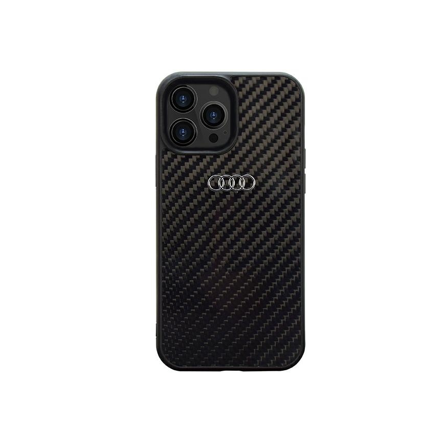 Case Audi Carbon Fiber iPhone 14 Pro Max 6.7" black|black hardcase AU-TPUPCIP14PM-R8|D2-BK