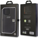 Dėklas Audi Carbon Fiber iPhone 14 Pro Max 6.7" juoda|juodas hardcase AU-TPUPCIP14PM-R8|D2-BK