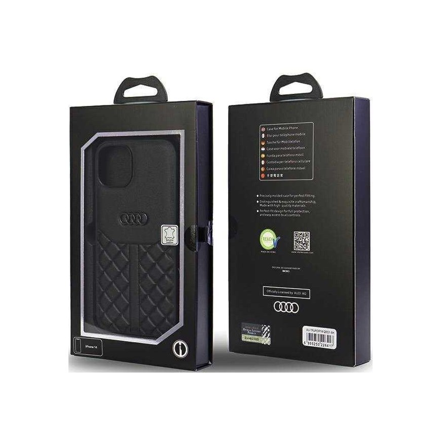 Audi Genuine Odinis dėklas for iPhone 14 Juodas – 2