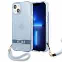 Guess GUHCP13SHTSGSB iPhone 13 mini 5,4 colių mėlynas/mėlynas kietas dėklas permatomas spaustukas Guess GUHCP13SHTSGSB iPhone 13 mini 5,4 colių mėlynas/mėlynas kietas dėklas permatomas spaustukas