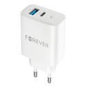 TelForceone Forever TC-07-30AC PD QC charger 1x USB-C 1x USB 30W white